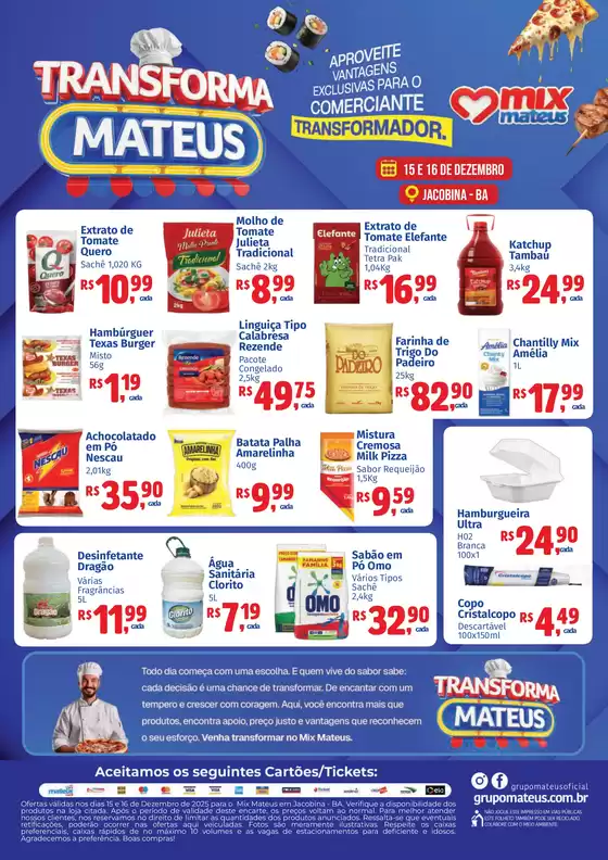 Catálogo Supermercados Mateus em Jacobina | Nossas melhores pechinchas | 2025-12-15T00:00:00.000Z - 2025-12-16T00:00:00.000Z