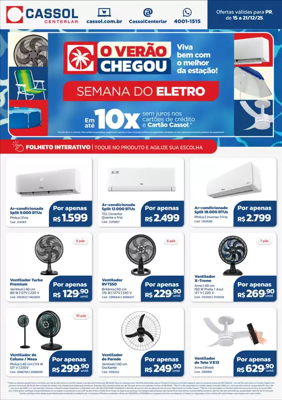 Catálogo Cassol em Viamão | Ofertas especiais para você | 2025-12-15T00:00:00.000Z - 2025-12-21T00:00:00.000Z