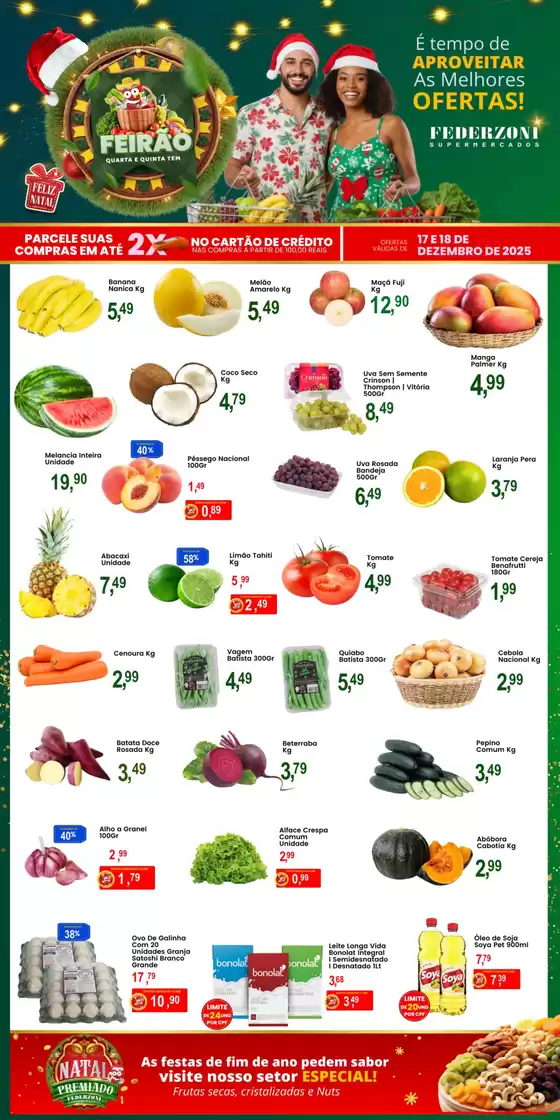 Catálogo Federzoni Supermercados em Taubaté | Feirão quarta e qunita tem | 2025-12-17T00:00:00.000Z - 2025-12-18T00:00:00.000Z