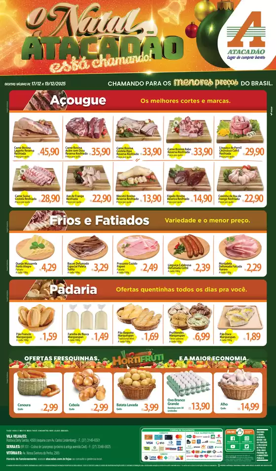 Catálogo Atacadão em Uberlândia | Atacadão - Açougue, Padaria, Frios e Hortifrúti | 2025-12-17T00:00:00.000Z - 2025-12-19T00:00:00.000Z