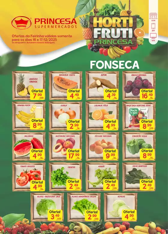 Catálogo Princesa Supermercados em Três Corações | Feirinha Fonseca - validade 16 e 17-12-2025 | 2025-12-16T00:00:00.000Z - 2025-12-18T00:00:00.000Z