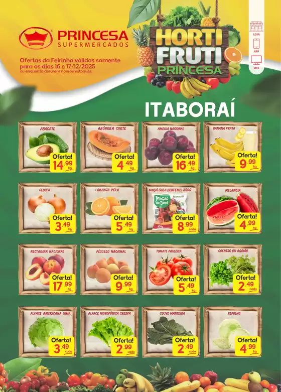 Catálogo Princesa Supermercados em Três Corações | Feirinha Itaborai - validade 16 e 17-12-2025 | 2025-12-16T00:00:00.000Z - 2025-12-18T00:00:00.000Z