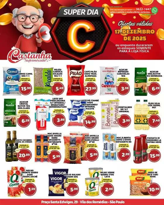 Catálogo Supermercado Castanha em Guapimirim | Encarte Supermercado Castanha | 2025-12-17T00:00:00.000Z - 2025-12-17T00:00:00.000Z