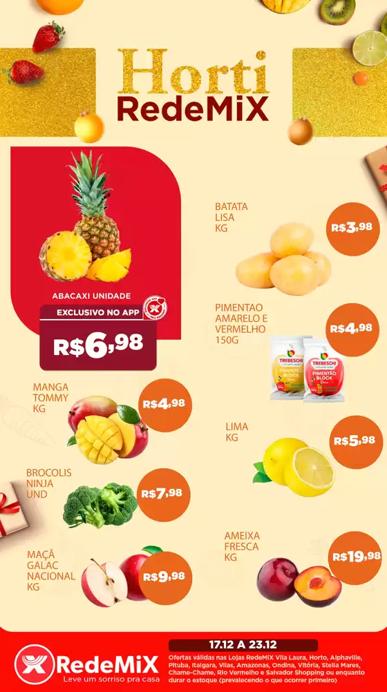 Catálogo Rede Mix em Porto Feliz | Hortifruti Rede Mix | 2025-12-18T00:00:00.000Z - 2025-12-23T00:00:00.000Z