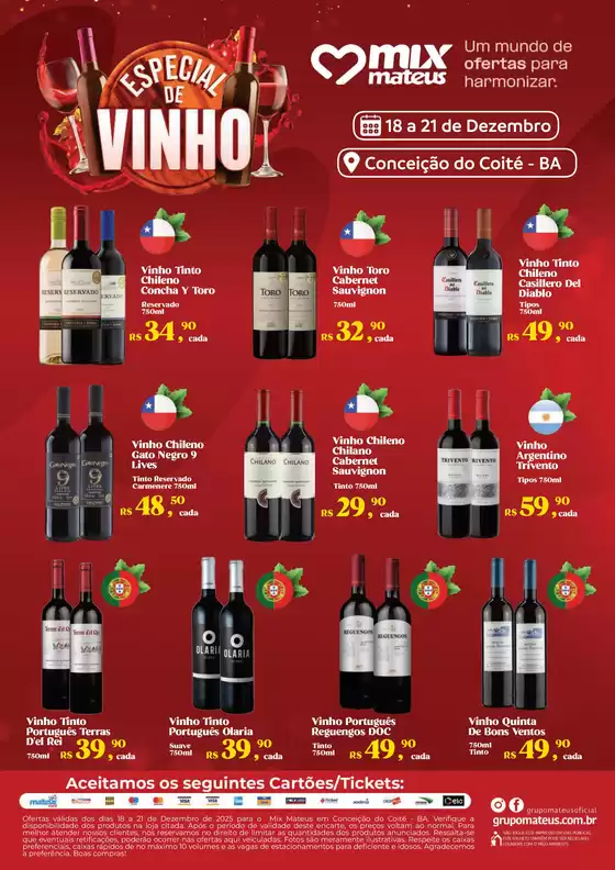 Catálogo Supermercados Mateus em Mossoró | Especial dos Vinhos | 2025-12-18T00:00:00.000Z - 2025-12-21T00:00:00.000Z