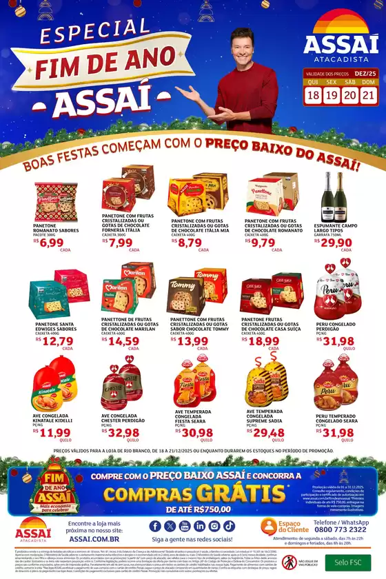 Catálogo Assaí Atacadista em Rio Branco | Ofertas especiais atraentes para todos | 2025-12-18T00:00:00.000Z - 2025-12-21T00:00:00.000Z