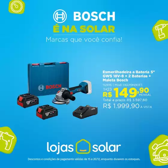 Catálogo Lojas Solar em Bauru | Melhores ofertas para todos os caçadores de pechinchas | 2025-12-15T00:00:00.000Z - 2025-12-20T00:00:00.000Z