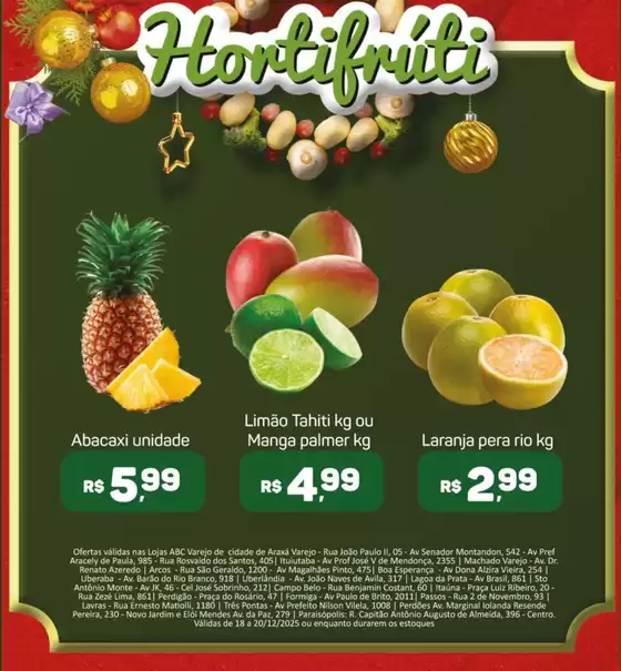 Catálogo Supermercados ABC em Jacareí | Hortifruti | 2025-12-19T00:00:00.000Z - 2025-12-20T00:00:00.000Z