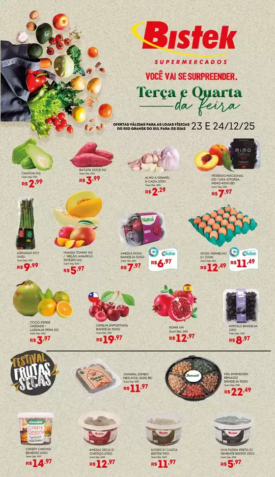 Catálogo Bistek Supermercados em Porto Alegre | Melhores ofertas para todos os clientes | 2025-12-23T00:00:00.000Z - 2025-12-24T00:00:00.000Z