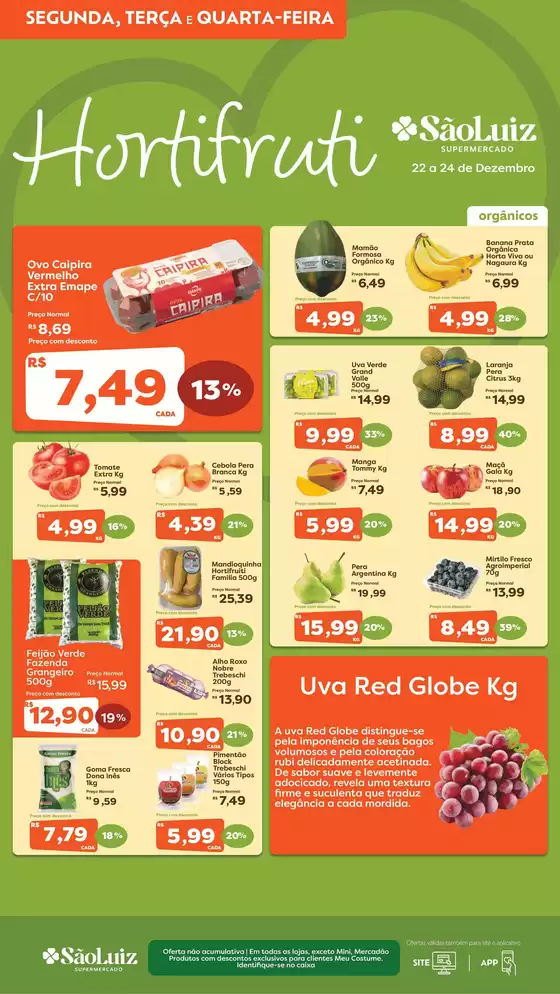 Catálogo Mercadinhos São Luiz em São Paulo | Hortifrúti | 2025-12-22T00:00:00.000Z - 2025-12-24T00:00:00.000Z