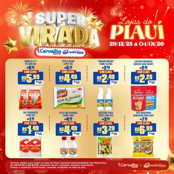 Catálogo Carvalho Supermercado em Piracicaba | Encarte Carvalho Supermercado | 2025-12-29T00:00:00.000Z - 2026-01-04T00:00:00.000Z