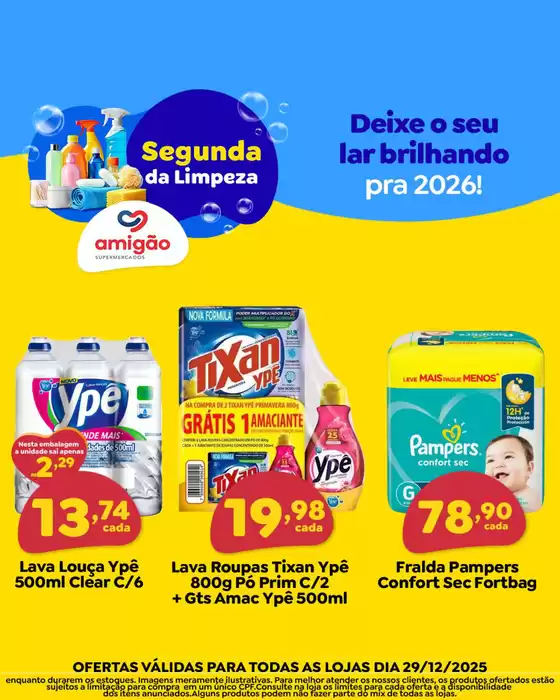 Catálogo Amigão Supermercados em Guarulhos | Segunda da Limpeza | 2025-12-29T00:00:00.000Z - 2025-12-29T00:00:00.000Z