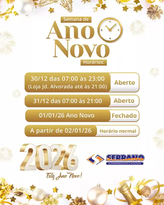 Catálogo Serrano Supermercado em Juiz de Fora | Encarte Serrano Supermercado | 2025-12-30T00:00:00.000Z - 2025-12-31T00:00:00.000Z