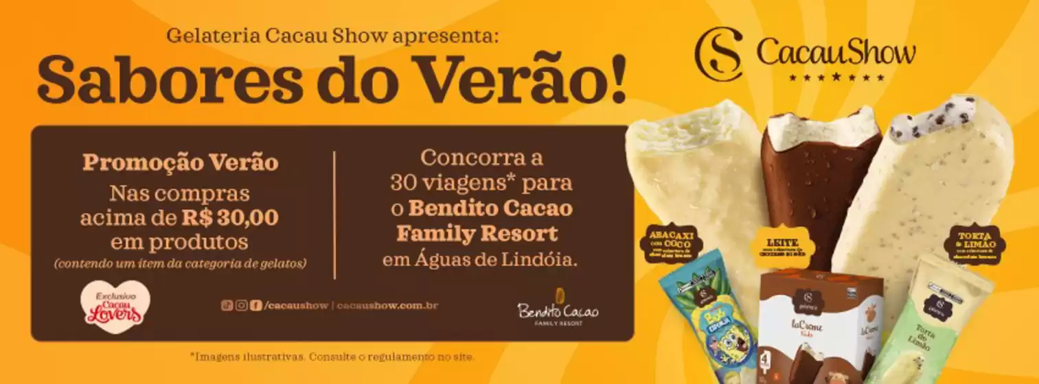 Catálogo Cacau Show em Betim | Sabores De Verão | 2025-12-30T00:00:00.000Z - 2026-01-14T00:00:00.000Z