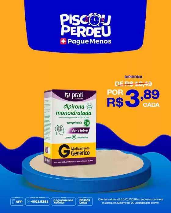 Catálogo Farmácias Pague Menos em Criciúma | Ofertas especiais para você | 2025-12-30T00:00:00.000Z - 2026-01-18T00:00:00.000Z