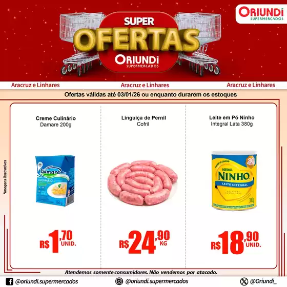 Catálogo Oriundi em Guarulhos | Super Ofertas | 2025-12-31T00:00:00.000Z - 2026-01-03T00:00:00.000Z