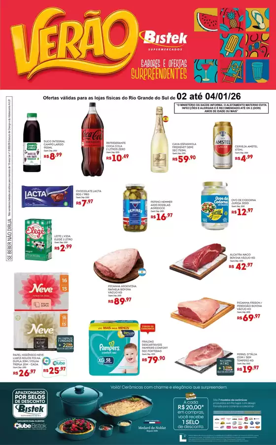 Catálogo Bistek Supermercados | Ofertas especiais para você | 2026-01-02T00:00:00.000Z - 2026-01-04T00:00:00.000Z