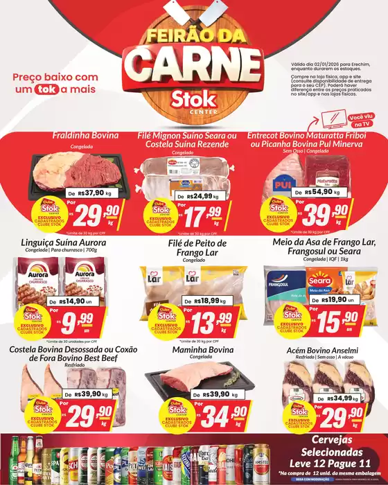 Catálogo Stok Center em Duque de Caxias | Feirao da Carne 02.01 Erechim | 2026-01-02T00:00:00.000Z - 2026-01-02T00:00:00.000Z