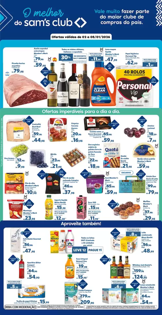 Catálogo Sam's Club | Ofertas para caçadores de pechinchas | 2026-01-02T00:00:00.000Z - 2026-01-05T00:00:00.000Z