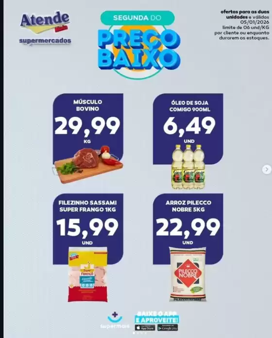 Catálogo Atende Mais em São Paulo |  Segunda do Preço Baixo | 2026-01-05T00:00:00.000Z - 2026-01-05T00:00:00.000Z