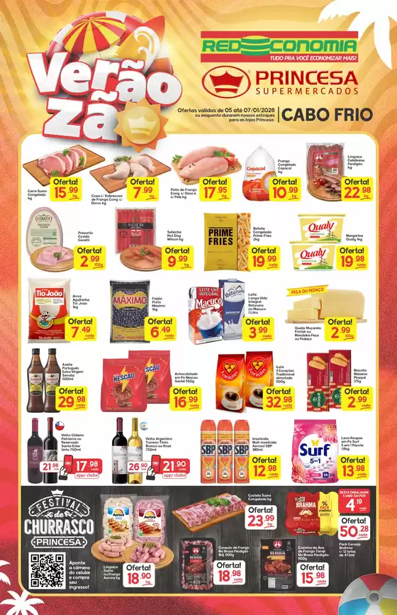 Catálogo Princesa Supermercados | Verãozão Cabo frio - 05 a 07-01-2026 | 2026-01-05T00:00:00.000Z - 2026-01-08T00:00:00.000Z