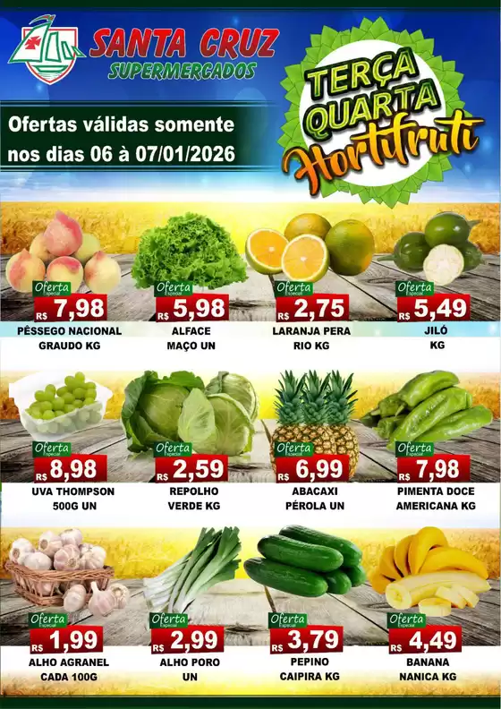 Catálogo Santa Cruz Supermercados em Natal | Terça E Quarta HortiFruti | 2026-01-06T00:00:00.000Z - 2026-01-07T00:00:00.000Z