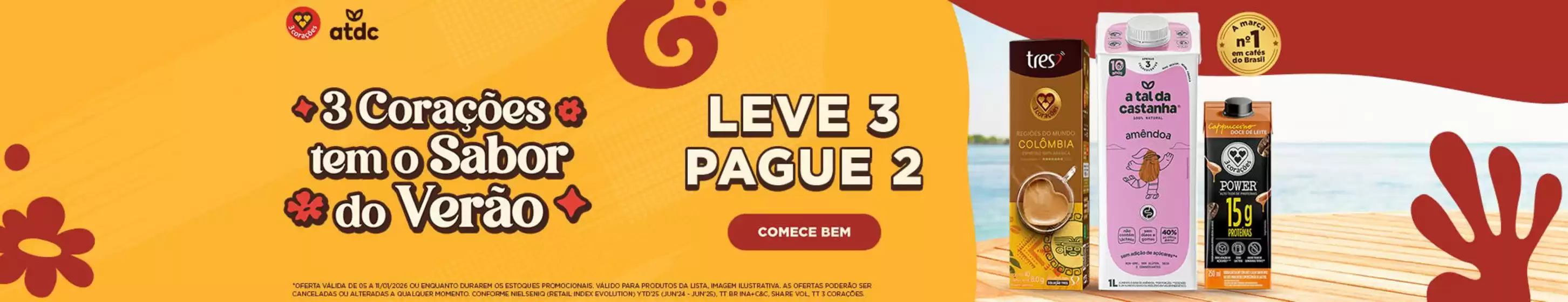 Catálogo Extra Plus | 3 Coracòes tem o Sabor do Verão | 2026-01-07T00:00:00.000Z - 2026-01-11T00:00:00.000Z