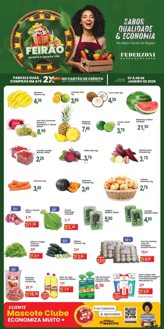 Catálogo Federzoni Supermercados | Feirão quarta e qunita tem | 2026-01-07T00:00:00.000Z - 2026-01-08T00:00:00.000Z