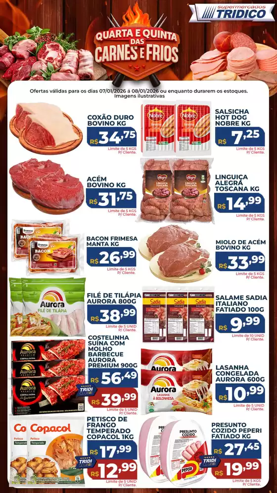 Catálogo Supermercados Tridico | Quarta E Quinta das Carnes e Frios | 2026-01-07T00:00:00.000Z - 2026-01-08T00:00:00.000Z