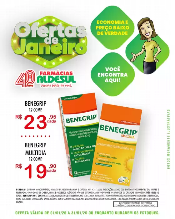 Catálogo Farmácia Aldesul em São Paulo | Ótima oferta para caçadores de pechinchas | 2026-01-01T00:00:00.000Z - 2026-01-31T00:00:00.000Z