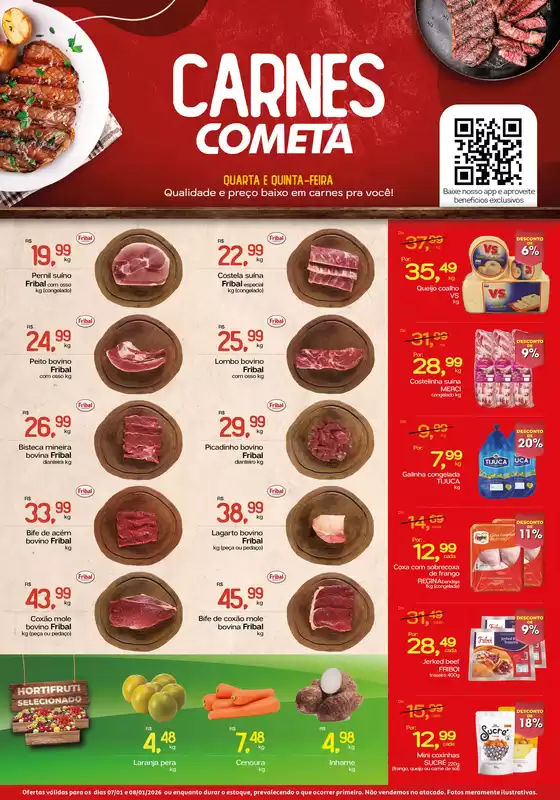 Catálogo Cometa Supermercados em Itajaí | Carnes Cometa | 2026-01-07T00:00:00.000Z - 2026-01-08T00:00:00.000Z