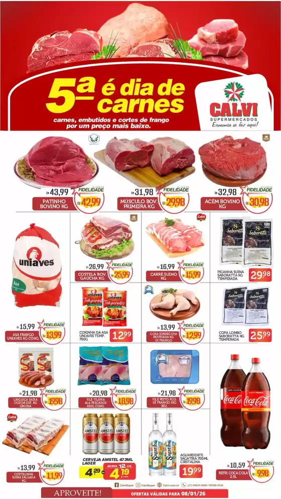 Catálogo Calvi Supermercados em Florianópolis | Carnes | 2026-01-08T00:00:00.000Z - 2026-01-08T00:00:00.000Z