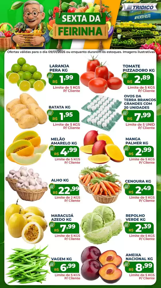 Catálogo Supermercados Tridico em Campo Grande | Feirinha de Sexta | 2026-01-09T00:00:00.000Z - 2026-01-09T00:00:00.000Z