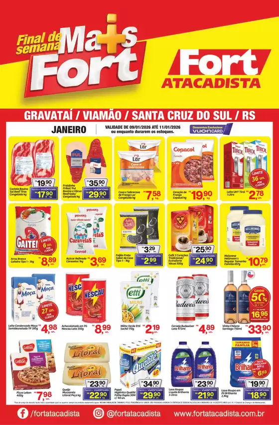 Catálogo Fort Atacadista em Ji-Paraná | RS Fort Fim de Semana 09 a 11 JAN 26 Gravatai Viamao Santa Cruz | 2026-01-09T00:00:00.000Z - 2026-01-11T00:00:00.000Z