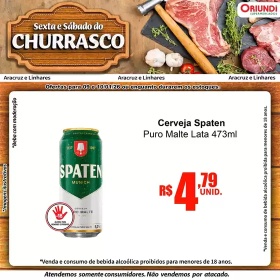 Catálogo Oriundi | Sexta e sabado do churrasco | 2026-01-09T00:00:00.000Z - 2026-01-10T00:00:00.000Z