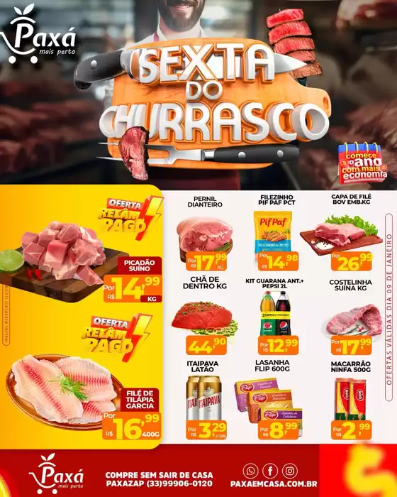 Catálogo Paxá Supermercados em São Caetano do Sul | Sexta Do Churrasco | 2026-01-09T00:00:00.000Z - 2026-01-09T00:00:00.000Z
