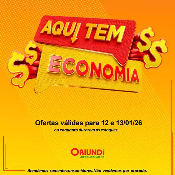 Catálogo Oriundi em Cotia | Aqui Tem Preço Baixo  | 2026-01-12T00:00:00.000Z - 2026-01-13T00:00:00.000Z