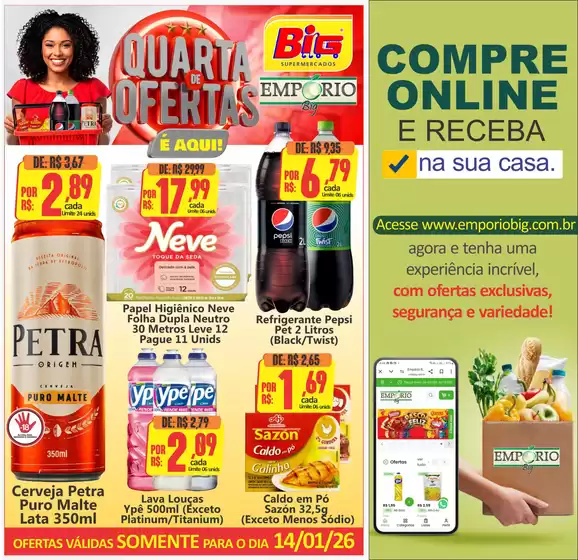 Catálogo Big Supermercados em São Bernardo do Campo | Quarta de ofertas | 2026-01-14T00:00:00.000Z - 2026-01-14T00:00:00.000Z