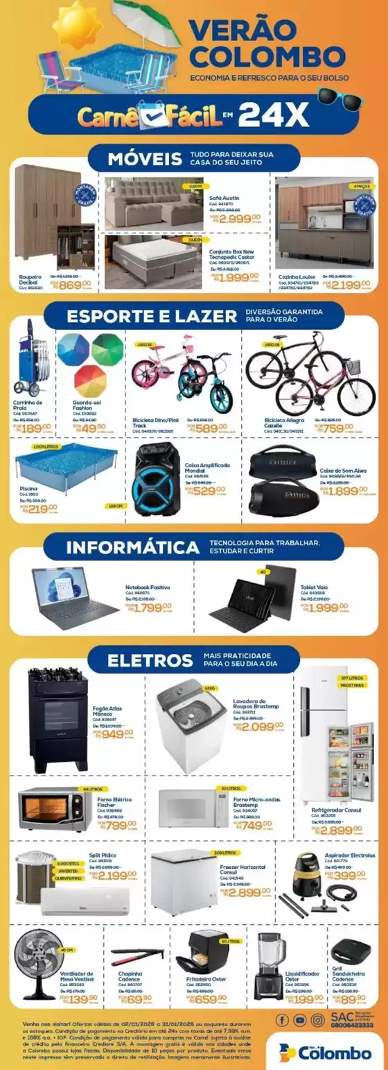 Catálogo Lojas Colombo em Erechim | Tabloide Lojas Colombo | 2026-01-14T00:00:00.000Z - 2026-01-31T00:00:00.000Z