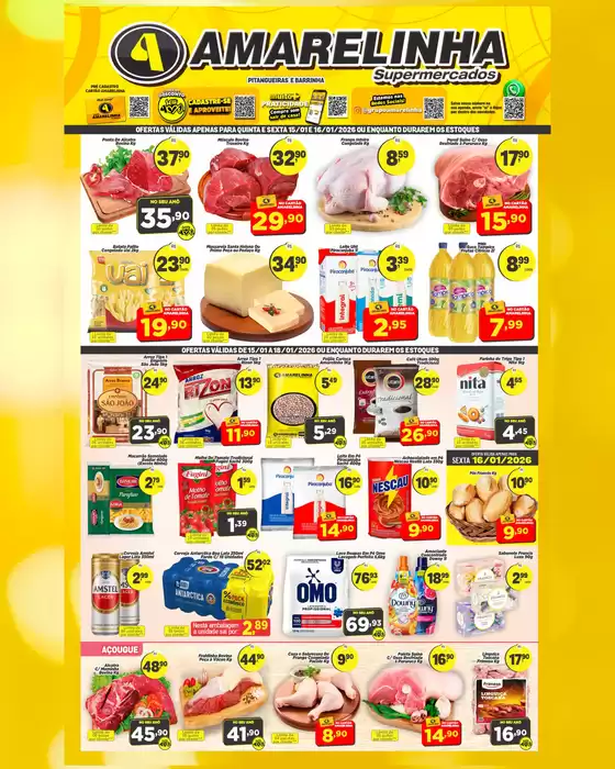 Catálogo Amarelinha Supermercados | Ofertas | 2026-01-15T00:00:00.000Z - 2026-01-18T00:00:00.000Z