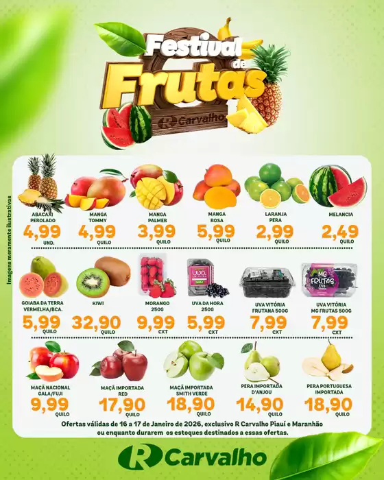 Catálogo R Carvalho Supermercado | Festival de Frutas | 2026-01-16T00:00:00.000Z - 2026-01-17T00:00:00.000Z