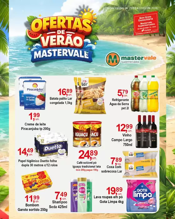 Catálogo Mastervale Supermercados em Curitiba | Ofertas De Verão Mastervale  | 2026-01-20T00:00:00.000Z - 2026-02-01T00:00:00.000Z