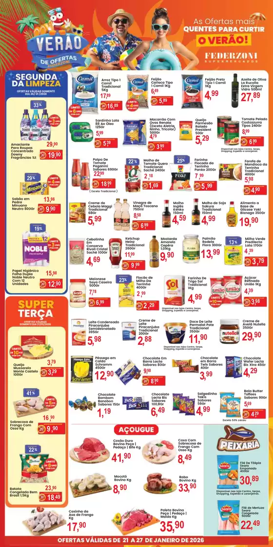 Catálogo Federzoni Supermercados em Taubaté | Verão De Ofertas | 2026-01-21T00:00:00.000Z - 2026-01-27T00:00:00.000Z