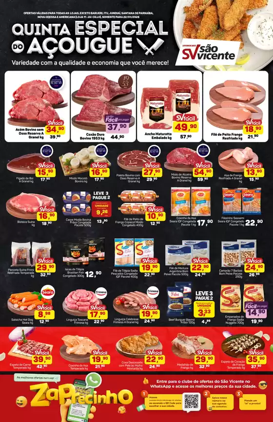 Catálogo Supermercados São Vicente em Carapicuíba | Grandes descontos em produtos selecionados | 2026-01-22T00:00:00.000Z - 2026-01-22T00:00:00.000Z
