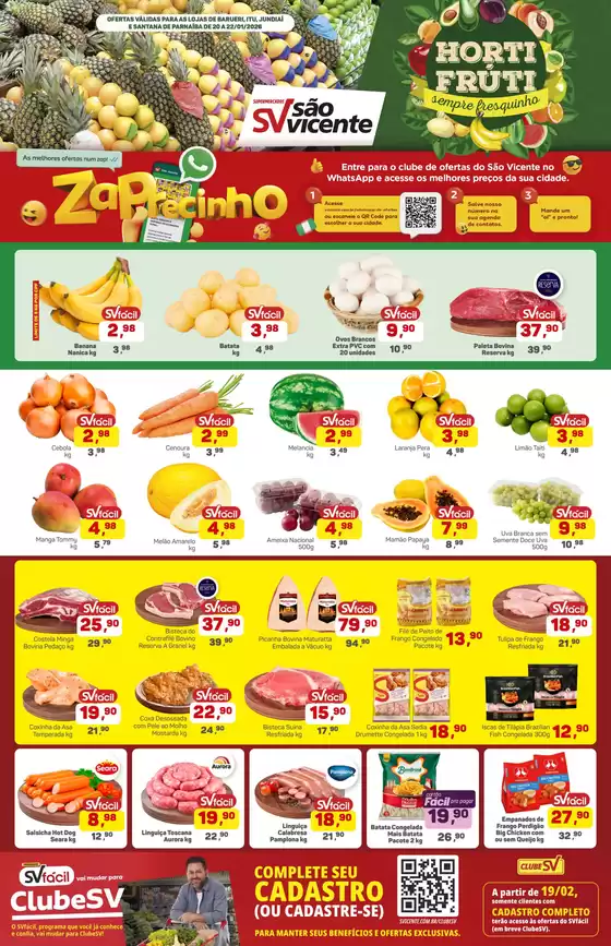 Catálogo Supermercados São Vicente em Carapicuíba | Ótima oferta para todos os clientes | 2026-01-20T00:00:00.000Z - 2026-01-22T00:00:00.000Z
