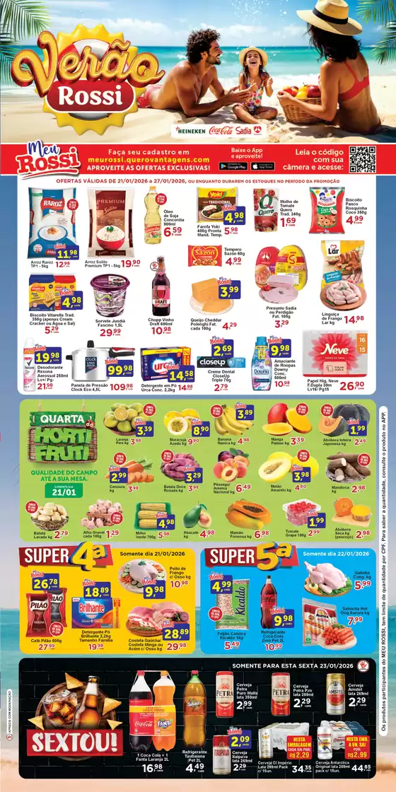 Catálogo Rossi Supermercados em Londrina | Verão Rossi | 2026-01-22T00:00:00.000Z - 2026-01-27T00:00:00.000Z