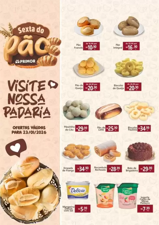 Catálogo Primor Supermercado em Cerquilho | Sexta Do Pãc | 2026-01-23T00:00:00.000Z - 2026-01-23T00:00:00.000Z