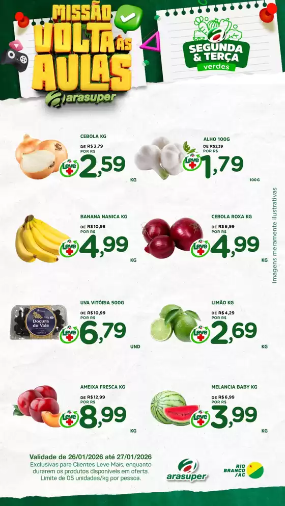 Catálogo Araújo Supermercados em Campinas | Segunda e Terça | 2026-01-26T00:00:00.000Z - 2026-01-27T00:00:00.000Z