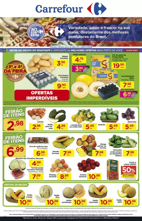 Catálogo Carrefour em Claraval | Melhores ofertas e descontos | 2026-01-27T00:00:00.000Z - 2026-01-28T00:00:00.000Z