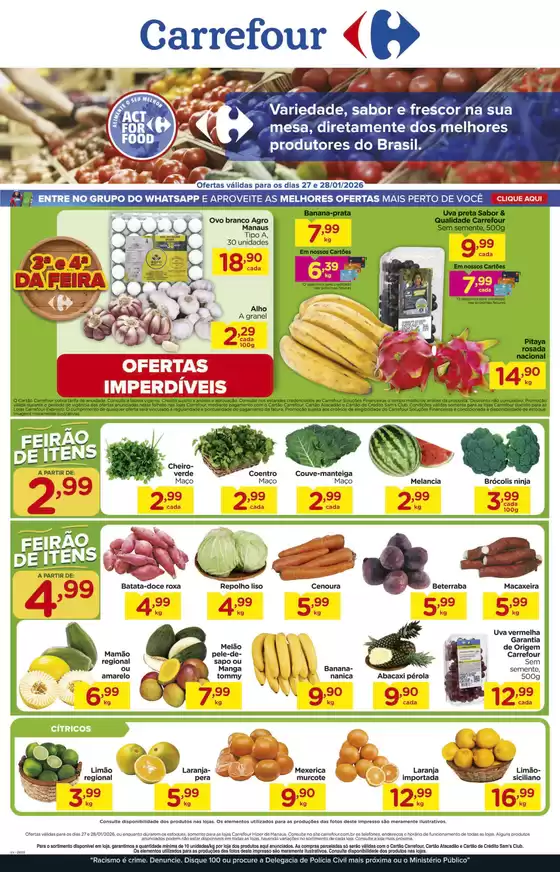 Catálogo Carrefour em Claraval | Ampla seleção de ofertas | 2026-01-27T00:00:00.000Z - 2026-01-28T00:00:00.000Z